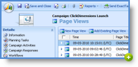 Link web forms and pages to CRM Campaign records