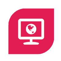 Web Intelligence icon on pink background